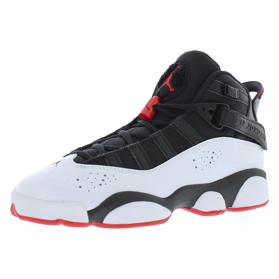 Nike Jordan 6 Rings GS Boys Shoes Size 6, Color: Black/University Red/White