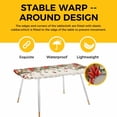 thumbnail image 4 of Christmas Poinsettia Table Cloths for 8 Foot Rectangle Tables, Xmas Ball Pine Cone Berry Winter Bird Patio Waterproof Elastic Fitted Tablecloths, Washable Rectangular Table Cover for Camping, 4 of 8