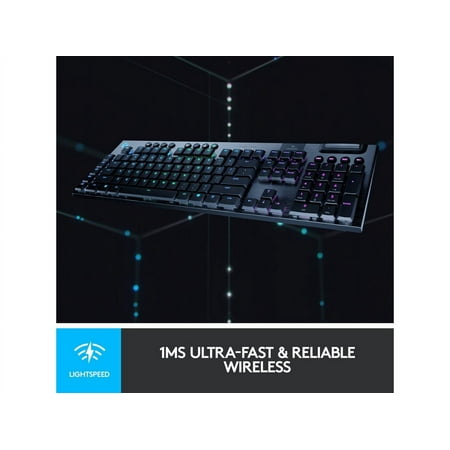 Logitech - G915 LIGHTSPEED Full-size Wireless Mechanical GL Tactile Switch Gaming Keyboard with RGB Backlighting - Black