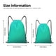 thumbnail image 2 of Fotbe Turquoise Light Blue Bolsa Mochila con Cordón Estampada, Bolsa de Gimnasio Deportiva, Bolsa Cinch, Bolsa con Cordón para Hombres y Mujeres-Medium, 2 of 6