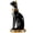 black, variant on Jiibva Egyptian-Inspired Cat Statue, Resin Sculpture with Gold Accents for Home and Garden Decor