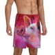 thumbnail image 2 of Balery Pink Pig Pantalones cortos de pijama de punto de algodón para hombre con cinturilla y bolsillos-Medium, 2 of 6