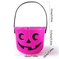 thumbnail image 2 of Decorr Halloween Pumpkin Candy Bucket, 5.3x7.1" Plastic Trick or Treat Pail with Handle, Halloween Party Supplies, Kids Halloween Party Candy Storage Basket for Holiday Gift Goodie Holder, 2 of 5