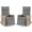 Gray 2pcs, variant on DELMANGO Outdoor Recliner Chair with Rocking/Flat Footrest, 90°–135° Reclining Backrest, Rattan Wicker & Removable Cushion for Patio, Garden, Balcony, Porch Gray