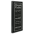 thumbnail image 3 of Stupell Industries Porch Rules on Black Quotes and Sayings Painting Black Floater Framed Canvas Art Print Wall Art, 11 x 25, 3 of 9