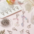 thumbnail image 3 of 1 caja de 40 llaveros con forma de estrella, cierre giratorio de metal, aleación de plata, gancho giratorio, clips para llaveros, accesorios de conector., 3 of 9