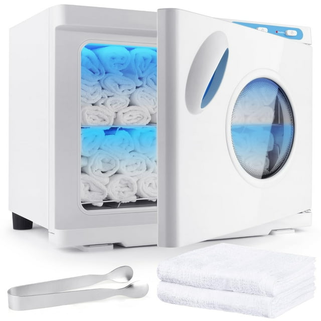 DEPFALL Calentador de toallas calientes Profesional 23L Gabinete de toallas calientes de gran capacidad Calentadores de toallas de spa 2 en 1 para tratamientos faciales Peluquería Esteticista Actualiz