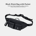 thumbnail image 2 of Irfora Mujeres Hombres Riñonera negra con bolsillo con cremallera Correa ajustable Bolsa de cinturón multiusos Bolsa de hombro Bolsa Bolsa de pecho para gimnasio Fitness Entrenamiento Viajes Irfora Cangurera, 2 of 7