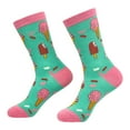 thumbnail image 2 of Women's Ice Cream Socks Funny Frozen Treat Dessert Vanilla Chocolate Cone Graphic Novelty Footwear, 2 of 7