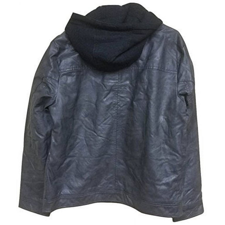 Kenneth cole reaction deals leather jacket with hood