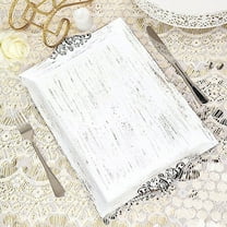 BalsaCircle 2 Antique White 14" Rectangular Beach Serving Trays Embossed Rim Polypropylene