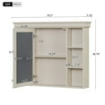 thumbnail image 5 of 35'' x 28'' Blue Wall Mounted Bathroom Storage Cabinet with Mirror Door, Modern Bathroom Wall Cabinet with Mirror, Medicine Cabinet with 6 Open Shelves, 5 of 12