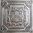 thumbnail image 1 of Drop-In, Glue-Up 2'x2' Faux Tin PVC Ceiling Tile In Antique Silver, Pack 0f 10 (40 sq/ft.), 1 of 5