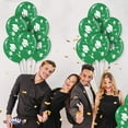 thumbnail image 2 of PMU 100 Pcs Graduation Balloons PartyTex 11 inch Premium Emerald Green with All-Over Print White Grad Caps-Confetti and Streamers Graduation Party Decorations, 2 of 7