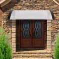 thumbnail image 4 of CAIHONG 39.37 x 31.5 x 9.06" Window Awning Polycarbonate Door Canopy Cover Outdoor Patio Front Door Garden Awning Canopy UV Rain Snow Sunlight Protection One Piece Hollow Sheet (White), 4 of 8