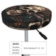 thumbnail image 4 of Balery Metal Style Horned Skull Fundas de asiento para taburete de bar redondo de tela de terciopelo ajustables que protegen de arañazos y manchas para sillas de 14 a 17 pulgadas.-14 inch, 4 of 7