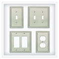 Franklin Brass Classic Beaded Double Switch Wall Plate in Satin Nickel