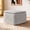 Gray, variant on Large Ottoman for Living Room, Extra Seating & Coffee Table for Sofa, Plush Corduroy Pouf Footrest, No Assembly Needed, Rectangle Floor Ottoman, Black
