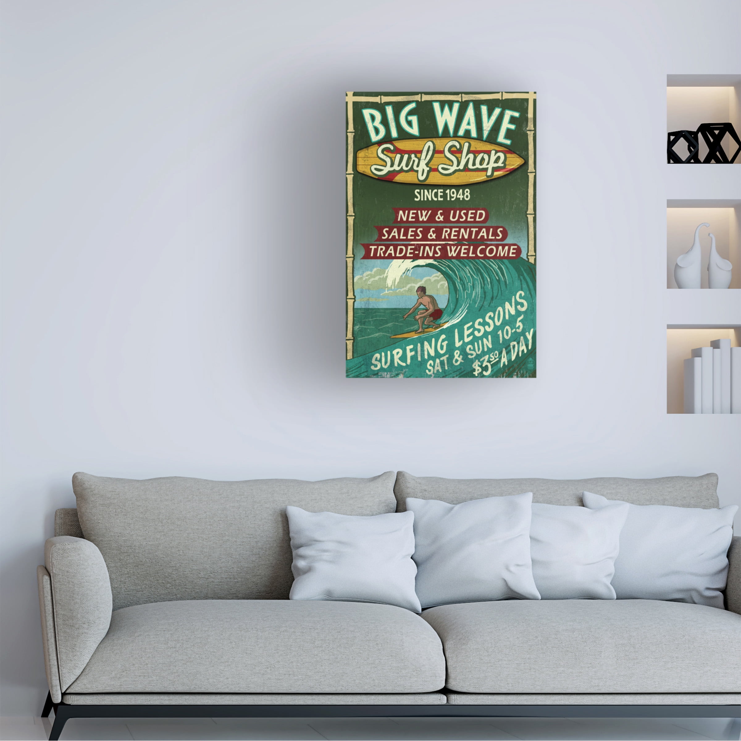 Lantern Press 'Surfing' Canvas Art