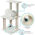 thumbnail image 2 of Paws & Pals Cat Tree Climb Tower Cave Condo Scratching Post (Small) (White), 2 of 3