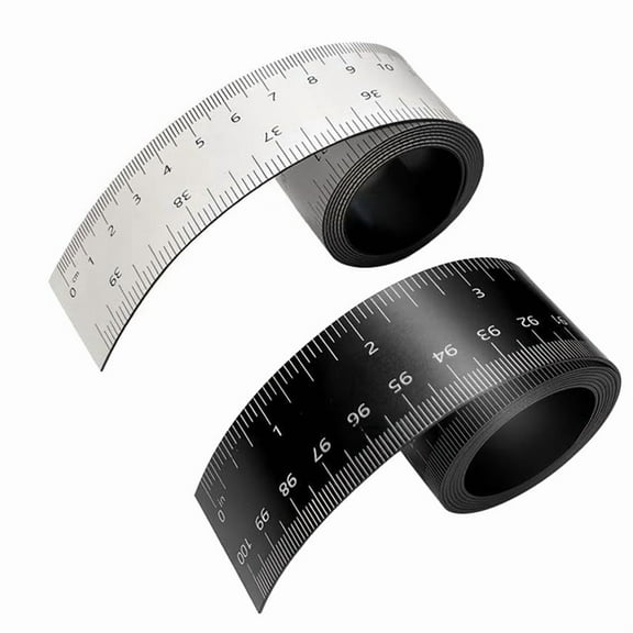 2 Pcs 39.37 Inch Magnetic Ruler Flexible Ruler with Inches and Centimeters Magnet Measuring Tape for Lathes, Workshops