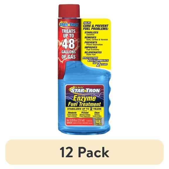 (12 pack) Star Tron Enzyme Fuel Treatment - Small Engine Formula – Gas Additive Rejuvenates & Stabilizes Old Gasoline - Cures & Prevents Ethanol Problems