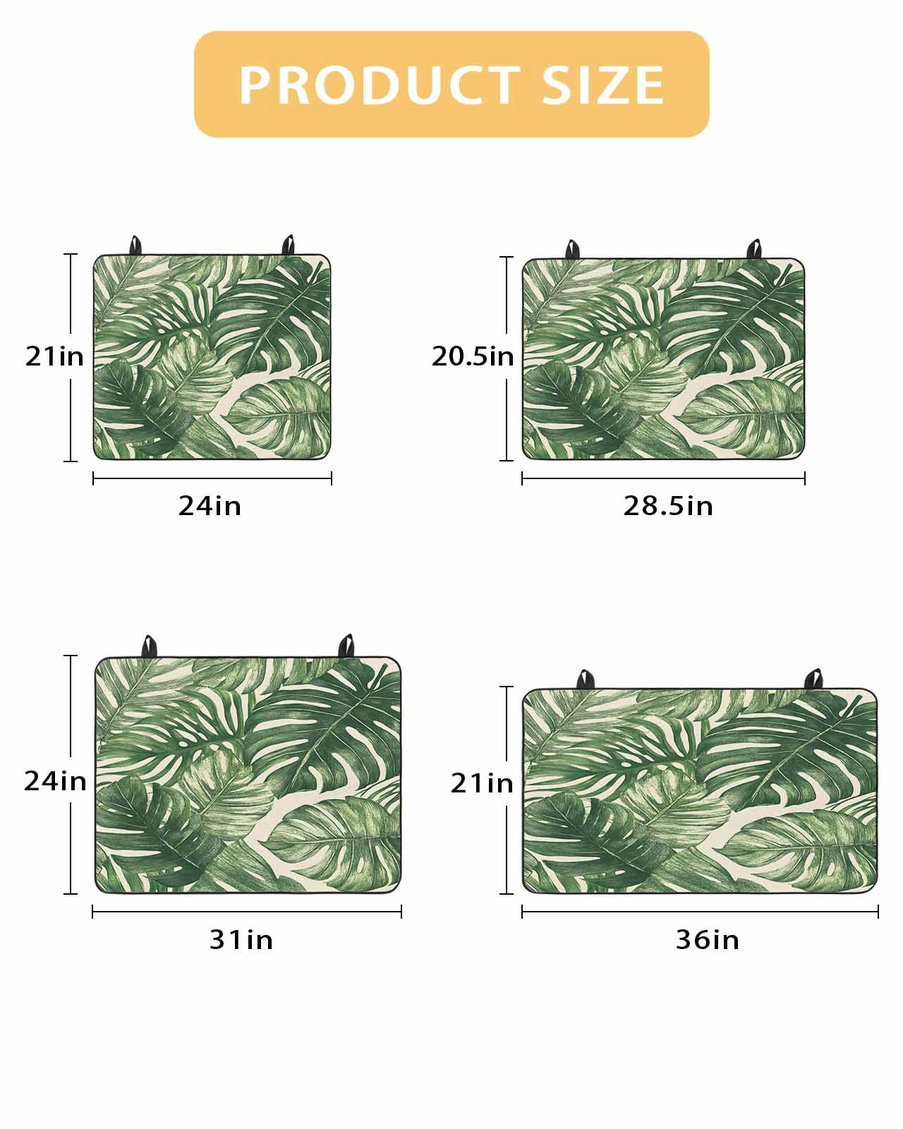 nqOlkjepod Large Induction Cooktop Protector Mat 36"x21", Green Tropical Leaves Stove Top Covers for Electric Stove, Farmhouse Summer Leaf Plants Stove Burner Cover Mats, Glass Top Stove Cover