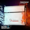 thumbnail image 3 of ROLOWAY Fireproof Document & Money Bags, Large Fireproof & Water Resistant Bag (15 x 12 x 5 inches), Fireproof Folder Safe Bag for Cash, Valuables & Passport, with Silicone Coating & Zipper Closure, 3 of 7