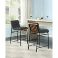 thumbnail image 5 of Lahni Dark Gray Boucle Fabric Counter Height Chair, 5 of 5