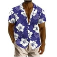 thumbnail image 3 of UVEASISHA Mens Tropical Beach Shirts,Floral Shirts for Men Short Sleeve Lapel Button Down Shirt Big and Tall Casual Loose Hawaiian Shirts Prime Sales of The Day, 3 of 6