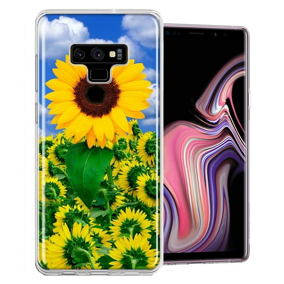 MUNDAZE For Samsung Galaxy Note 9 Sunflowers Design Double Layer Phone Case Cover