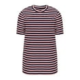 thumbnail image 5 of Wyobmus Womens Striped T Shirt Color Blocked Short Sleeve Crew Neck Cute Tunic Tops Basic Tees Blouses Work Tee Top Hot Pink, 5 of 6