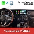 thumbnail image 2 of Aotsr 12.3 inch Multimedia Android Car Stereo Radio For Jeep Wrangler 2018-2022 GPS Navigation Carplay WIFI Auto Headunit, 2 of 12