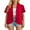 04-Red, variant on JWD Women’s Summer Cardigans Lightweight Open Front Draped Ruffles Hem Short sleeved thin cardigan with curved edges, elegant, casual, lightweight cardigan Black-L
