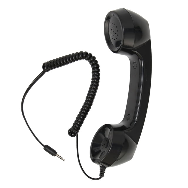Retro Phone Handset, 3.5mm Radiation Proof Handheld Cell Phone Receiver, One Touch ,with Volume Control, Can Be for Cell Phone Computer