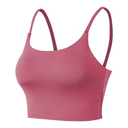 

Spdoo Nylon 1/2 Cup Fitness Sports Camisole Crop Tops Padded Bra for Woman 40 Purple