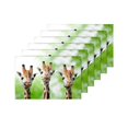thumbnail image 4 of MKHERT Giraffe Heads Wild Animals Placemats Table Mats for Dining Room Kitchen Table Decoration 12x18 inch,Set of 6, 4 of 4