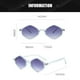thumbnail image 2 of Gafas de sol de montura pequeña con forma de diamante transfronterizas europeas y americanas, fabricadas en PC, 2 of 5