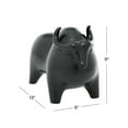 thumbnail image 4 of DecMode Porcelain Buffalo Contemporary Sculpture Black, 4 of 9