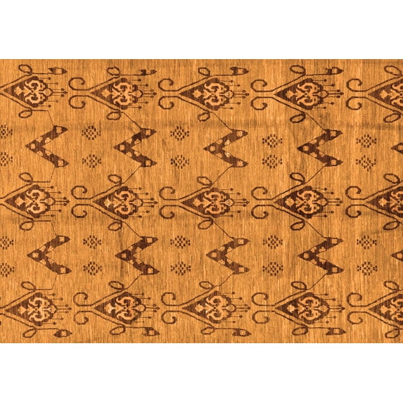 Ahgly Company Indoor Rectangle Abstract Orange Modern Area Rugs, 8' x 12'