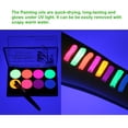 thumbnail image 4 of Graflsoa 8-Color UV Fluorescent Face Paint Kit with Random Brush for Creative DIY Body Art, Water-Soluble & Easy to Use, 4 of 6