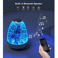 thumbnail image 4 of Enceinte Bluetooth Goodrich Night Light, Lampe de table de chevet à commande tactile en verre 3D Haut-parleurs sans fil portables à LED 7 couleurs, Lampe de table rechargeable, Meilleur cadeau pour adultes, adolescents, enfants, garçons et filles Kuyhfg Bienvenido a Kuyhfg, 4 of 5