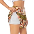 thumbnail image 1 of Balery Aztec Pantalones cortos deportivos para mujer con forro y dos bolsillos, elásticos, para entrenamiento, gimnasio, yoga-Large, 1 of 7