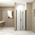 thumbnail image 2 of Noble House 36"x72" Bifold Shower Door, Tempered Glass with Aluminum Frame, Matte Black Finish, 2 of 8