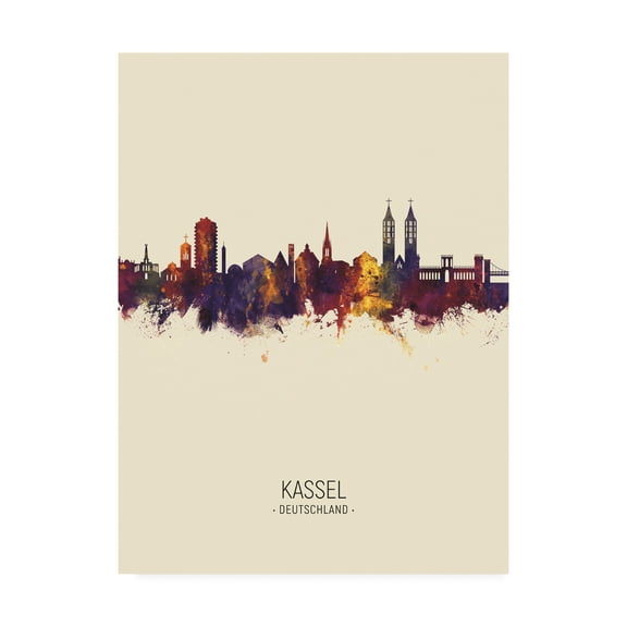Trademark Fine Art 'Kassel Germany Skyline Portrait III' Canvas Art by Michael Tompsett
