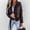 #0154-Brown, variant on Fall Faux Leather Jacket Women Long Sleeve Lapel Zip Up Solid Hoodless Cardigan Casual for Daily