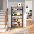thumbnail image 3 of HOOBRO 8-Tier Shoe Rack Organizer with Adjustable Storage Shelf Entryway Brown BF18XJ01, 3 of 8