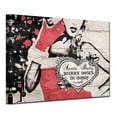 thumbnail image 3 of Crafted Creations Beige and Red Christmas Santa Baby Lady Wrapped Rectangular Wall Art Decor 30" x, 3 of 3
