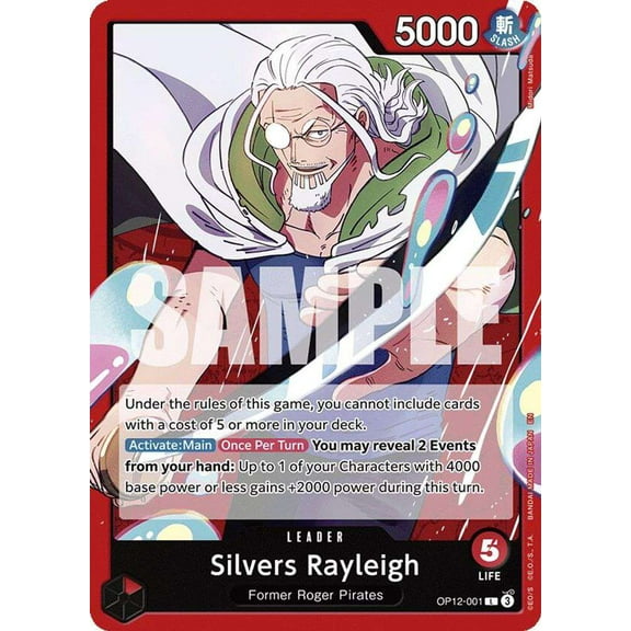 One Piece Legacy of the Master Leader Silvers Rayleigh OP12-001