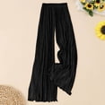 thumbnail image 2 of Women's Silk Satin Wide Leg Pants Dressy Flowy Pleated Trousers Business Casual Work Palazzo Pants Casual Summer 2026 Fashion Outfits(New,Camisole), 2 of 4
